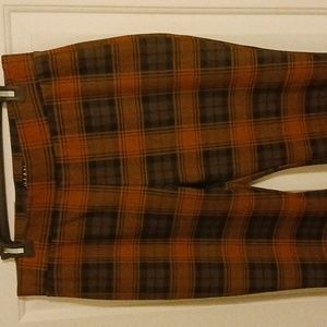 IMAN chocolate and black box square pattern pant